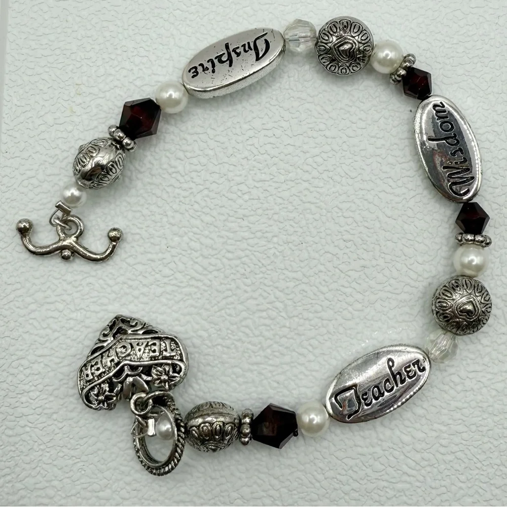 Expressively Yours Teacher Charm Bracelet | Inspire Wisdom Gift
